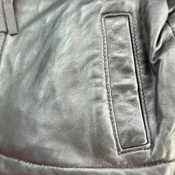 🤎Like new One Kid Unisex Genuine Lamb Leather infant jacket Brown 12 months - Picture 11 of 15